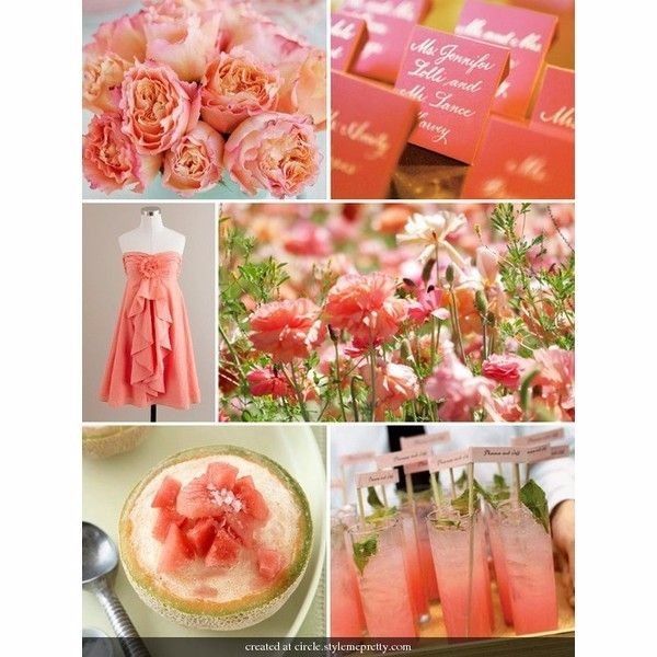 Decoração pêssego/coral