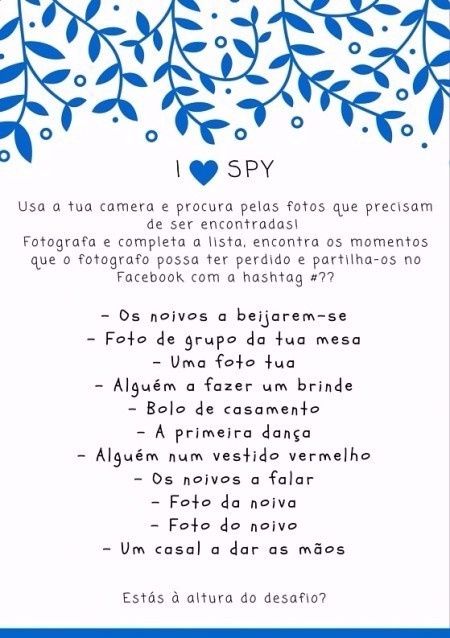 Jogo do espião: uma missão para os convidados