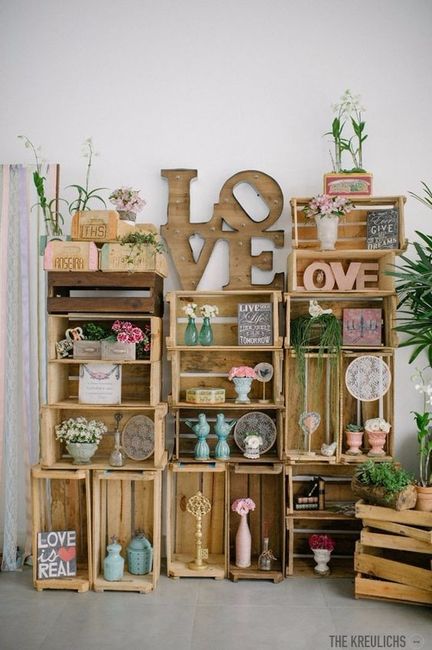 Caixotes de feira para decorar