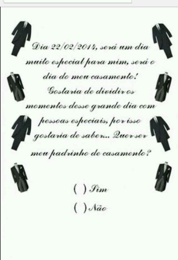 Convites dos padrinhos - 2