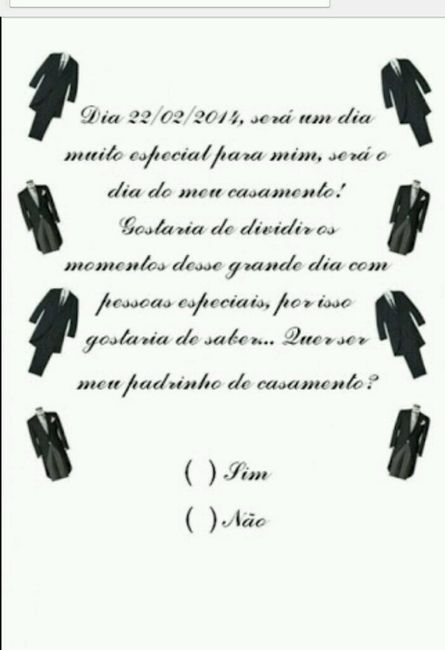 Convites dos padrinhos - 2