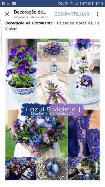 Flores na cor azul e violeta - 1