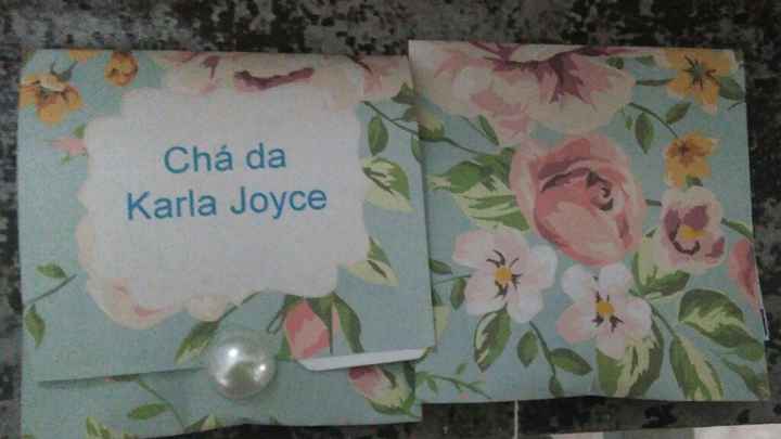 Terminei de montar os convites do chá de cozinha - 1
