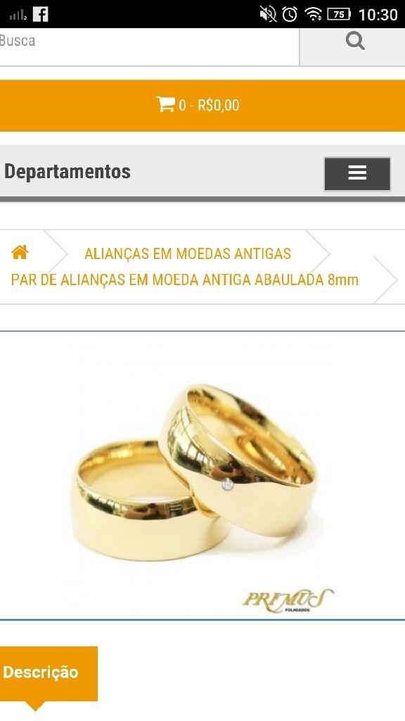 Aliança em moeda antiga - 1