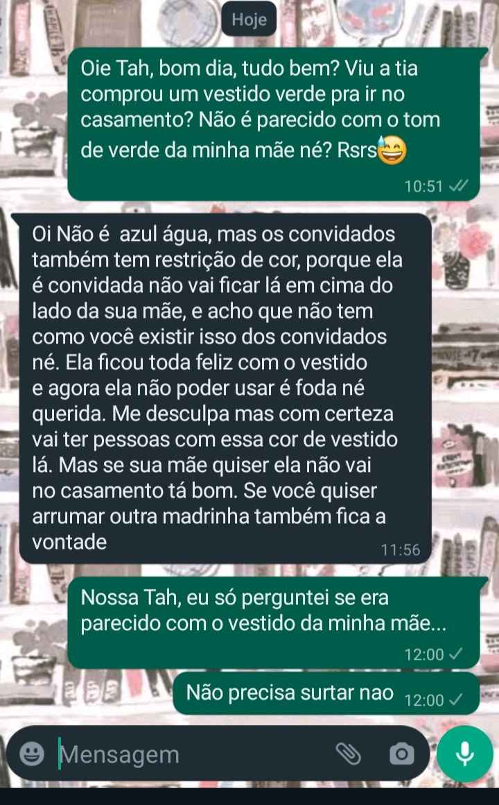 Minha madrinha sirtou comigo e não sei se eu fui babaca.. - 1