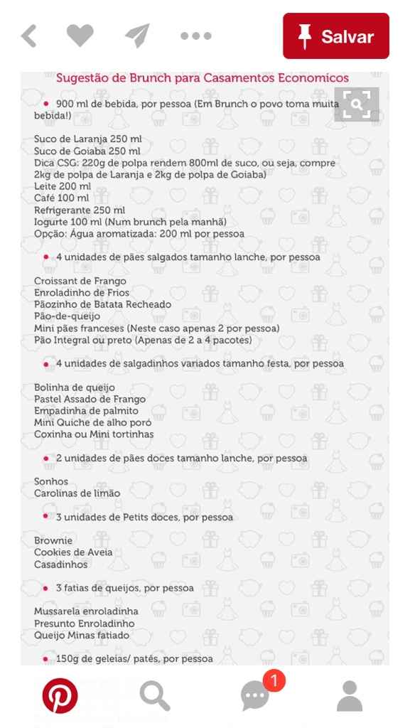 Tipo de recepção - brunch! - 1