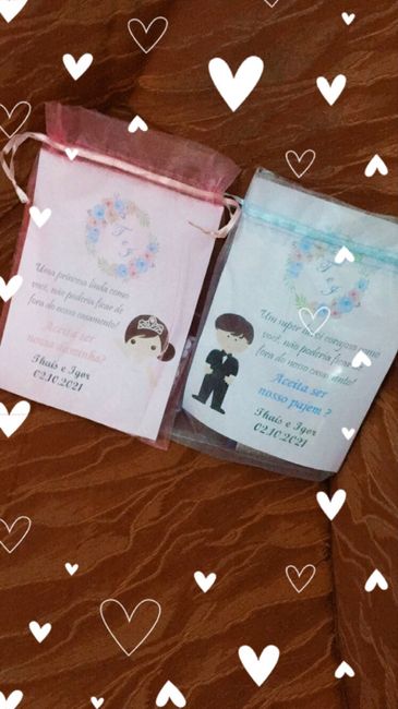 Convite dos padrinhos, damas e pajens! vem ver ❤️ 4