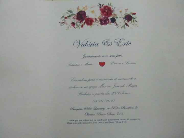 Meu convite de casamento flores marsala - 1