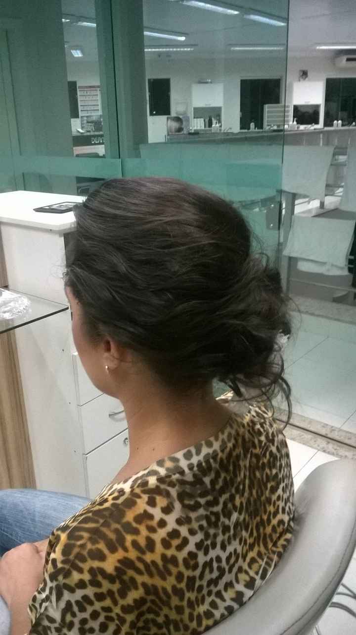 Penteado  atrás.