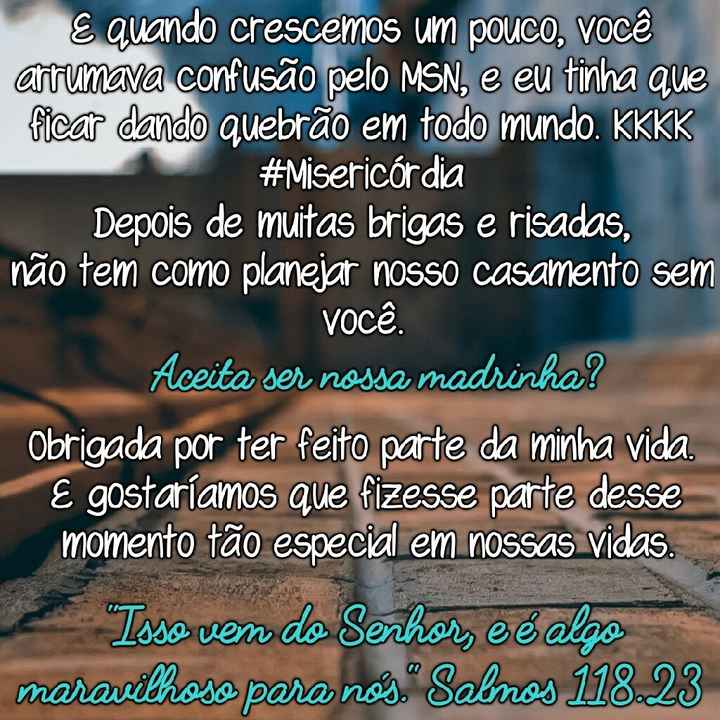 Convidando os padrinhos. - 4