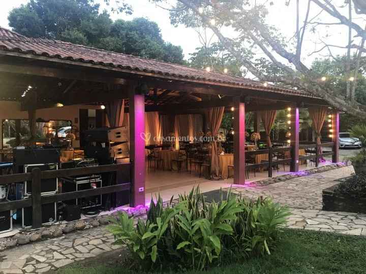 Salão. Esse lugar tem vários chalés lindos, nao consegui foto 