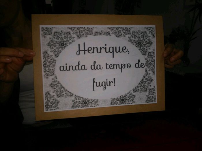 Plaquinha "la vem a noiva" diy - 3