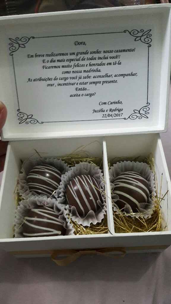 Meus convites para padrinhos... amei!! - 2