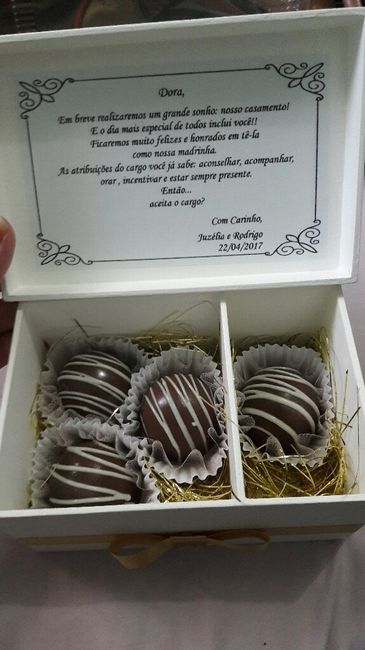 Meus convites para padrinhos... amei!! - 2