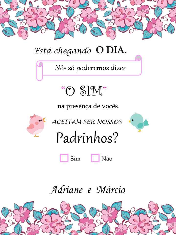 padrinhos e madrinhas
