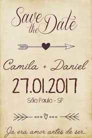 exemplo de save the date 
