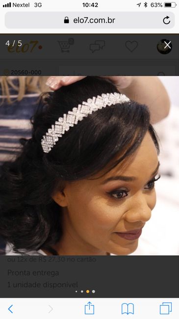 Tiaras, coroas e adereços na cabeça no dia c 👰🏼 4