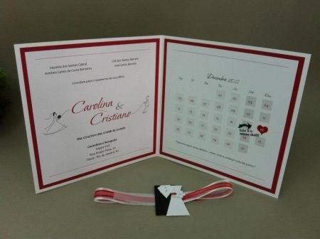Convites - calendário - 2