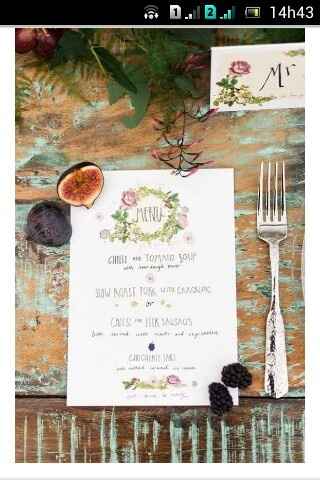 Inspirações de menu de mesa - 1