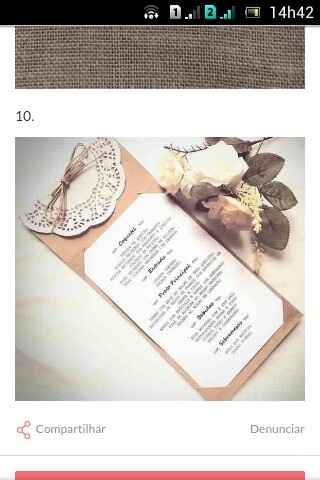 Inspirações de menu de mesa - 2
