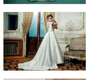 Vestido de noiva liso - 1