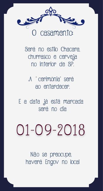 Arte do convite dos padrinhos - 2