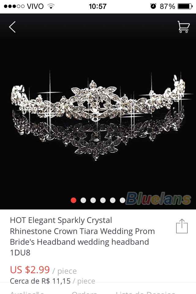Tiara de noiva ( aliexpress - chegouuu) - 1