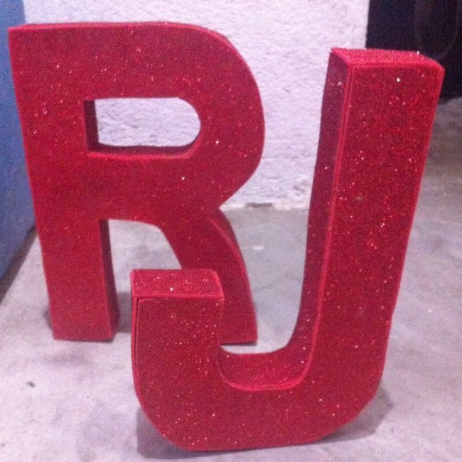 Letras decoradas - diy ( feitas de caixa de sapato) - 3