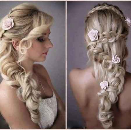 Usar cabelo solto ou trança embutida no seu grande dia. - 2