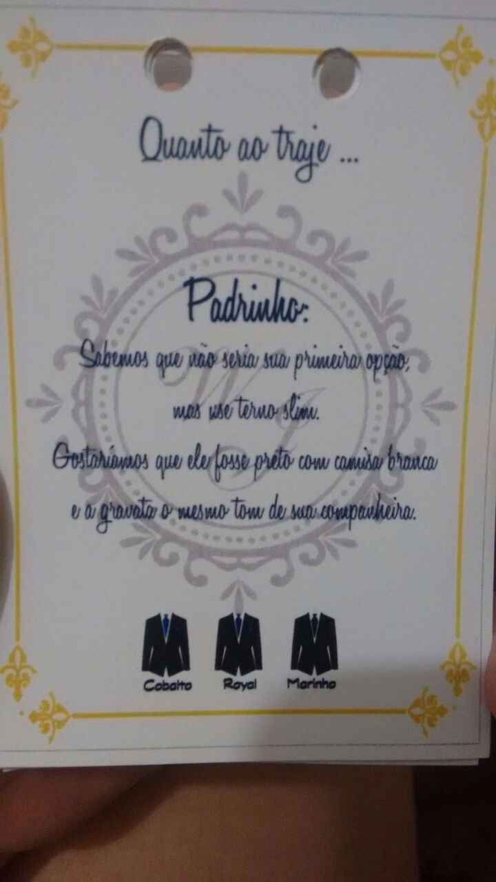 Trajes dos Padrinhos e paleta de cores ?