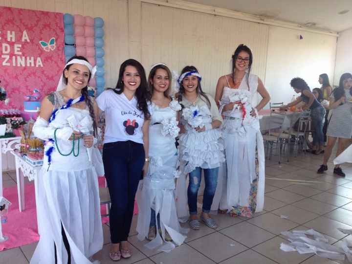Brincadeira: Noiva de papel higiênico rs s2