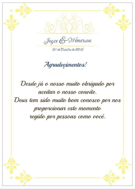 Os agradecimentos ..