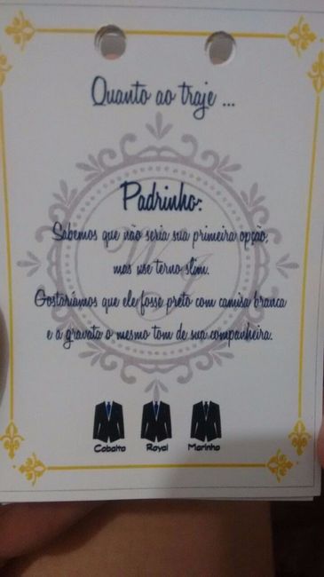 Trajes dos Padrinhos e paleta de cores ?