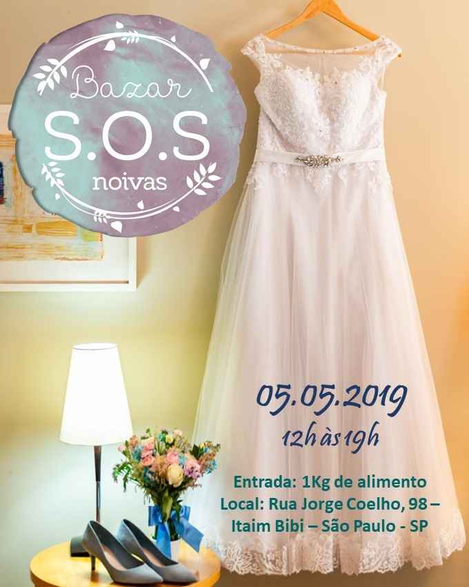 Imagem da divulgação que vi - Instagram @bazarsosnoivas