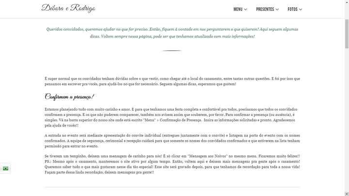 Site de Casamento: Inspirações e Experiências - 1