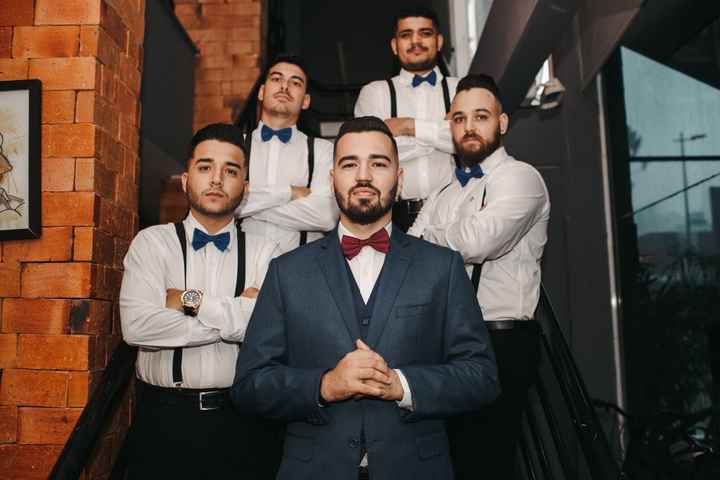 Noivo com os Padrinhos