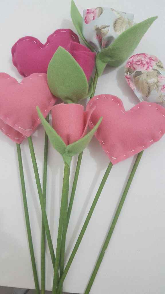 Flores e corações de feltro - diy vem ver! - 3