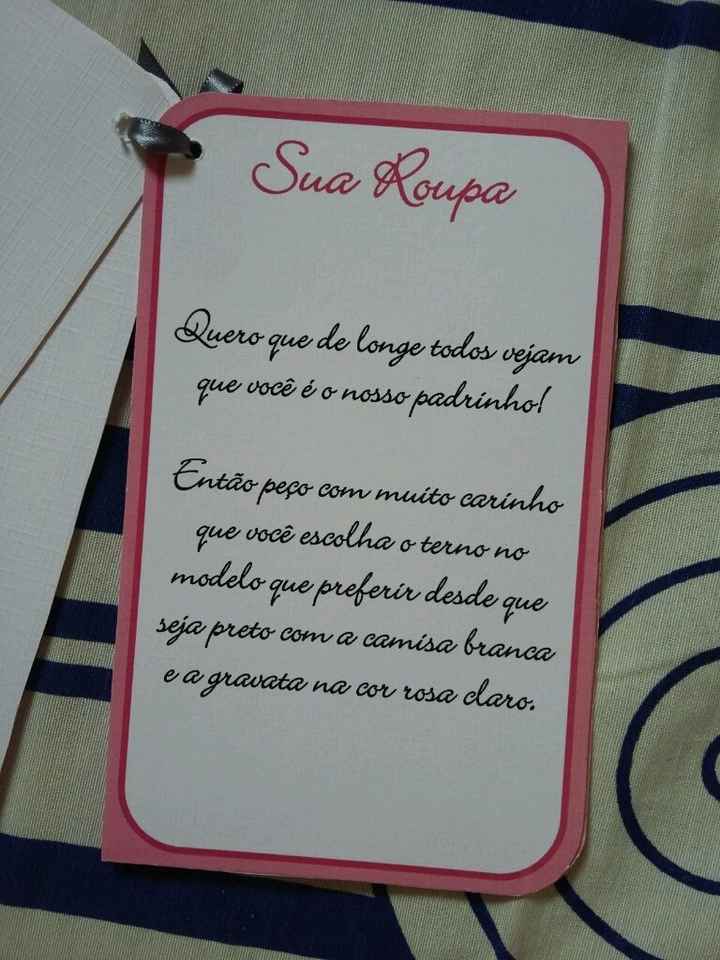 Convite/manual dos padrinhos ficou uma graça #vem ver - 5
