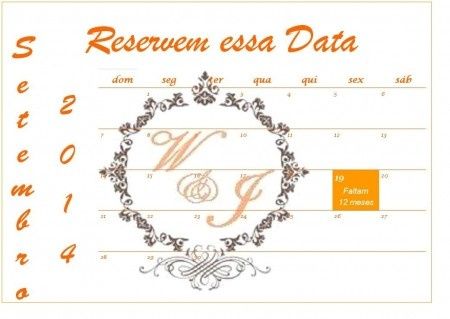 Calendário Save the Date