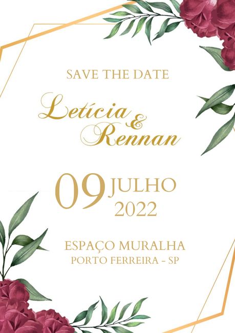 Qual modelo de save the date fica melhor?!! 1