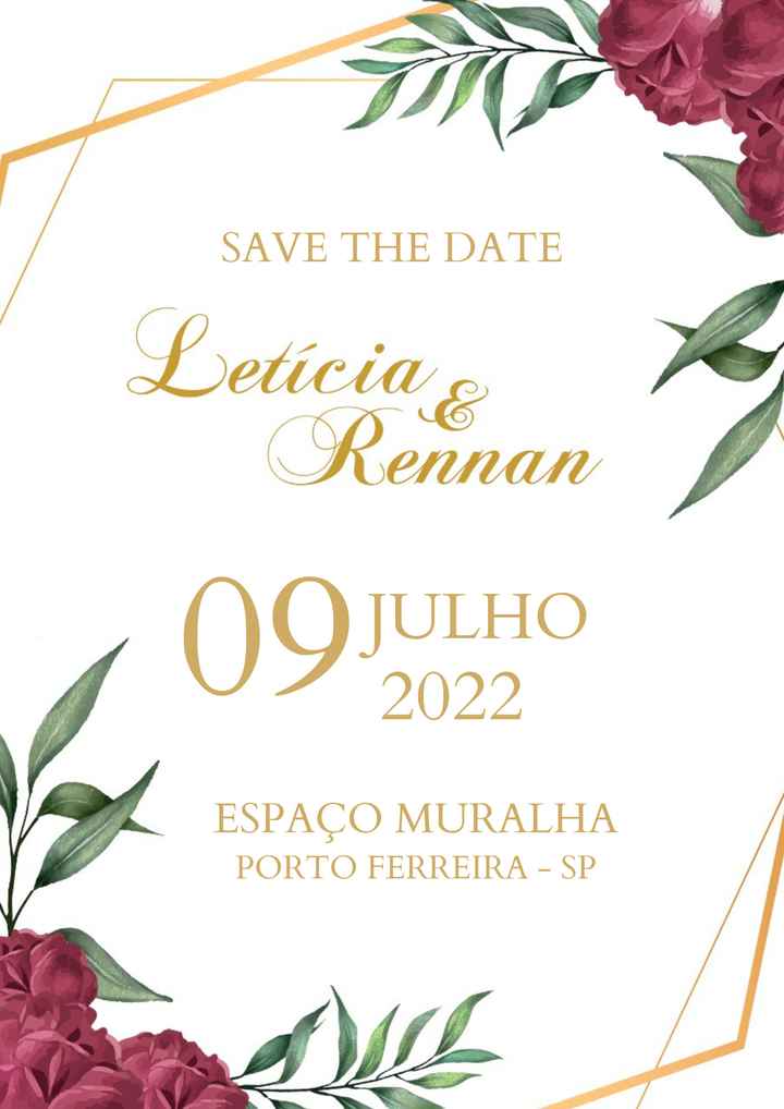 Qual modelo de save the date fica melhor?!! - 1