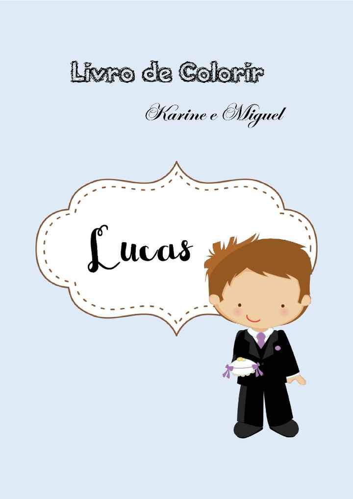 Capa Livro de colorir pajem - Lucas