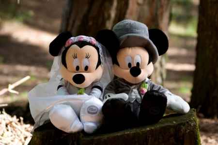 Bonecos Mickey e Minnie - Hora do buquê