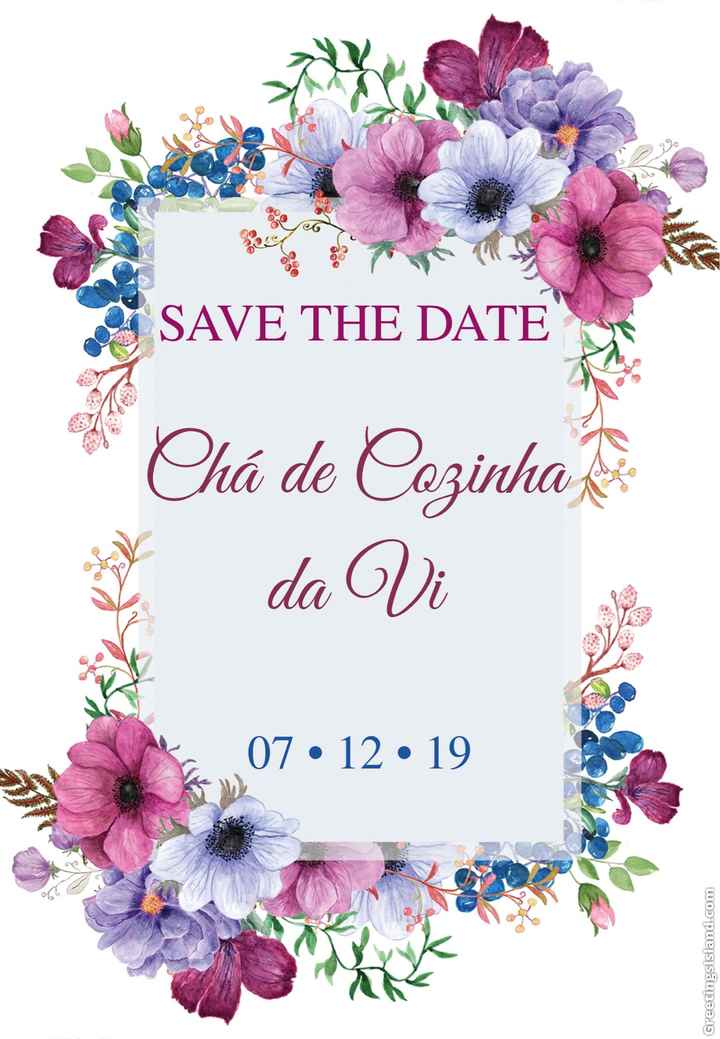 Save the Date Chá de Cozinha - 1