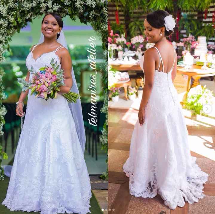 Exemplo de vestido feito por ela
