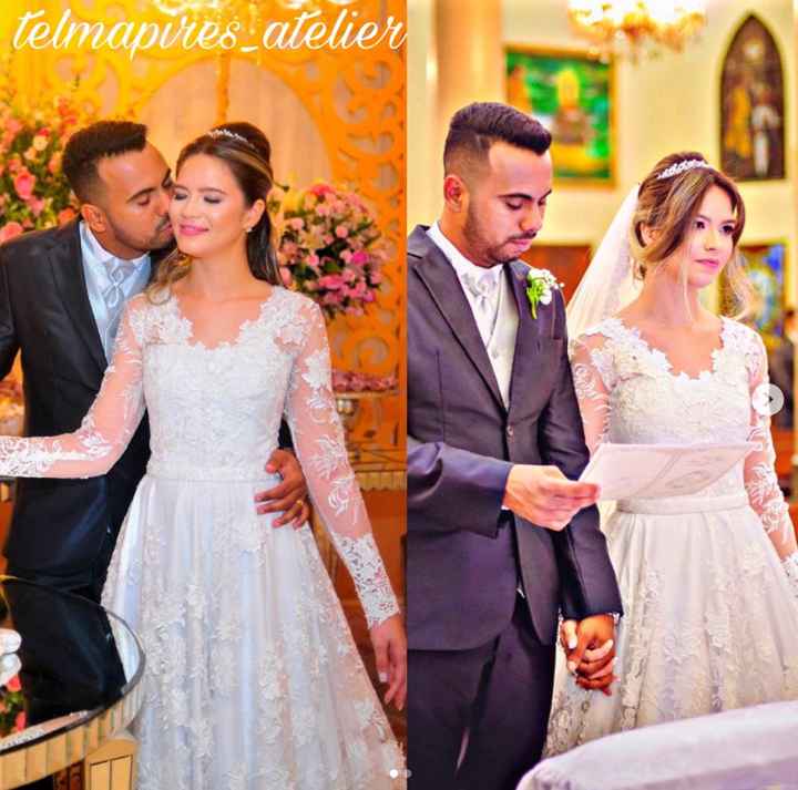 Exemplo de vestido feito por ela