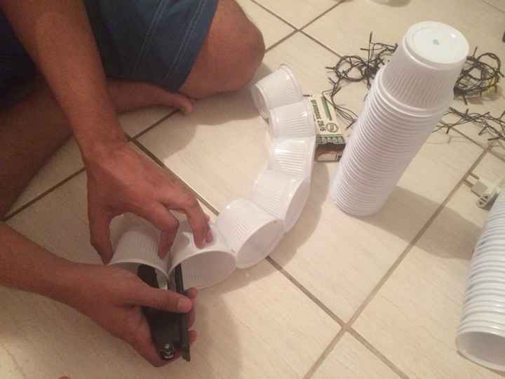 Globo diy com copo descartável. vem ver - 2