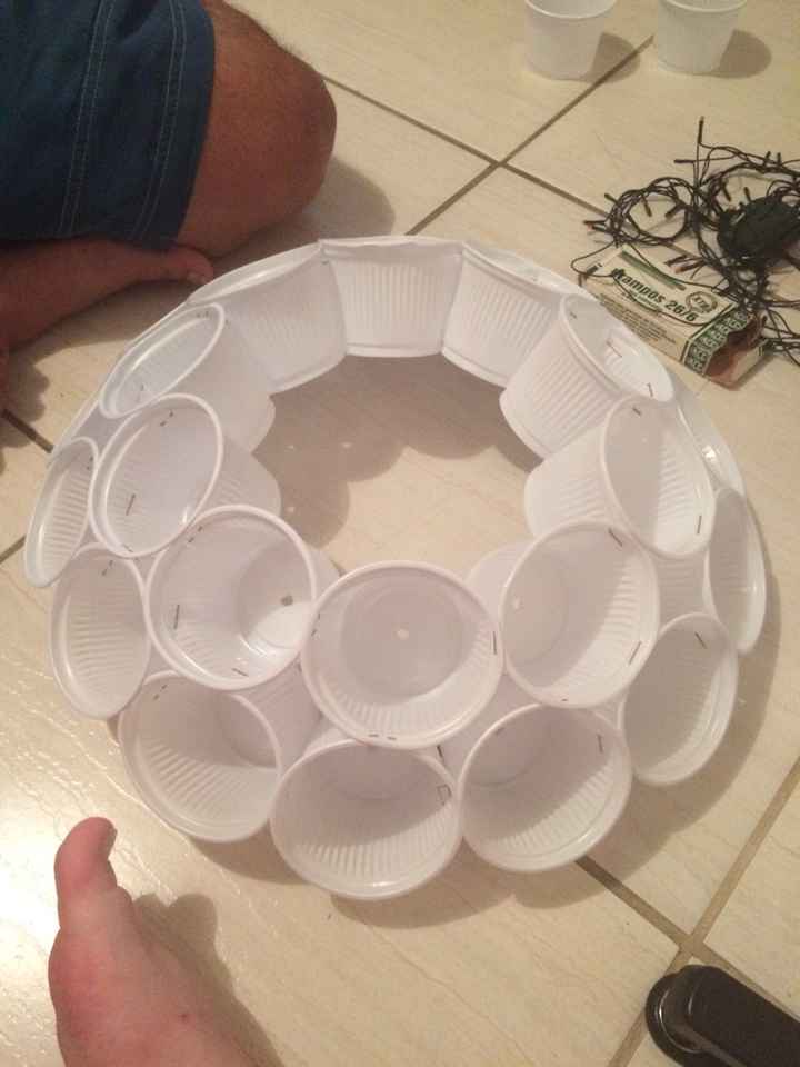 Globo diy com copo descartável. vem ver - 3