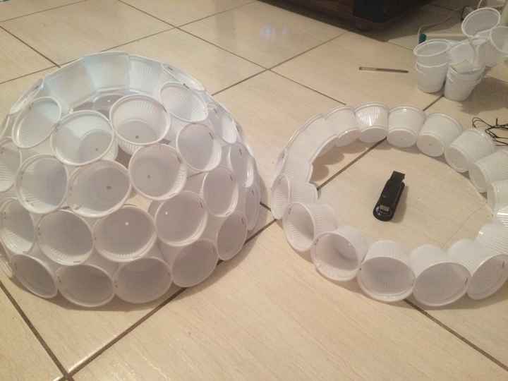 Globo diy com copo descartável. vem ver - 4