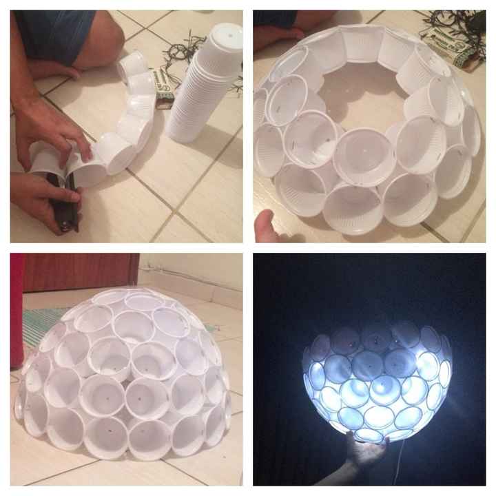 Globo diy com copo descartável. vem ver - 1